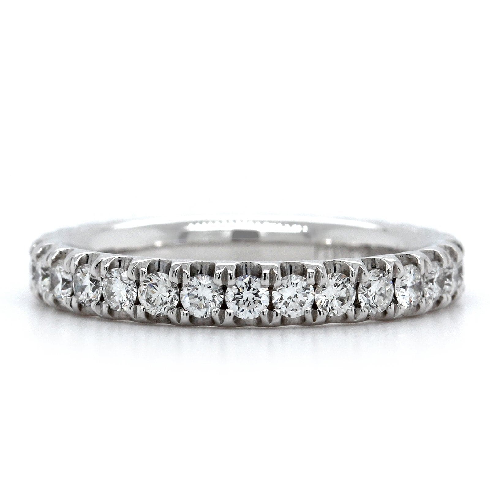 Platinum Shared Prong Diamond Eternity Band