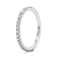 18K White Gold Shared Prong Diamond Eternity Band