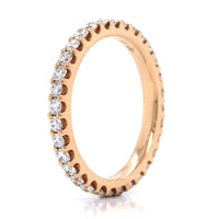 18K Rose Gold Shared Prong Diamond Eternity Band