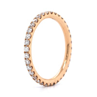 18K Rose Gold Shared Prong Diamond Eternity Band