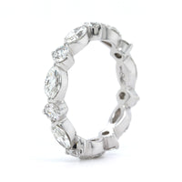 Platinum Alternating Marquise Diamond Eternity Band