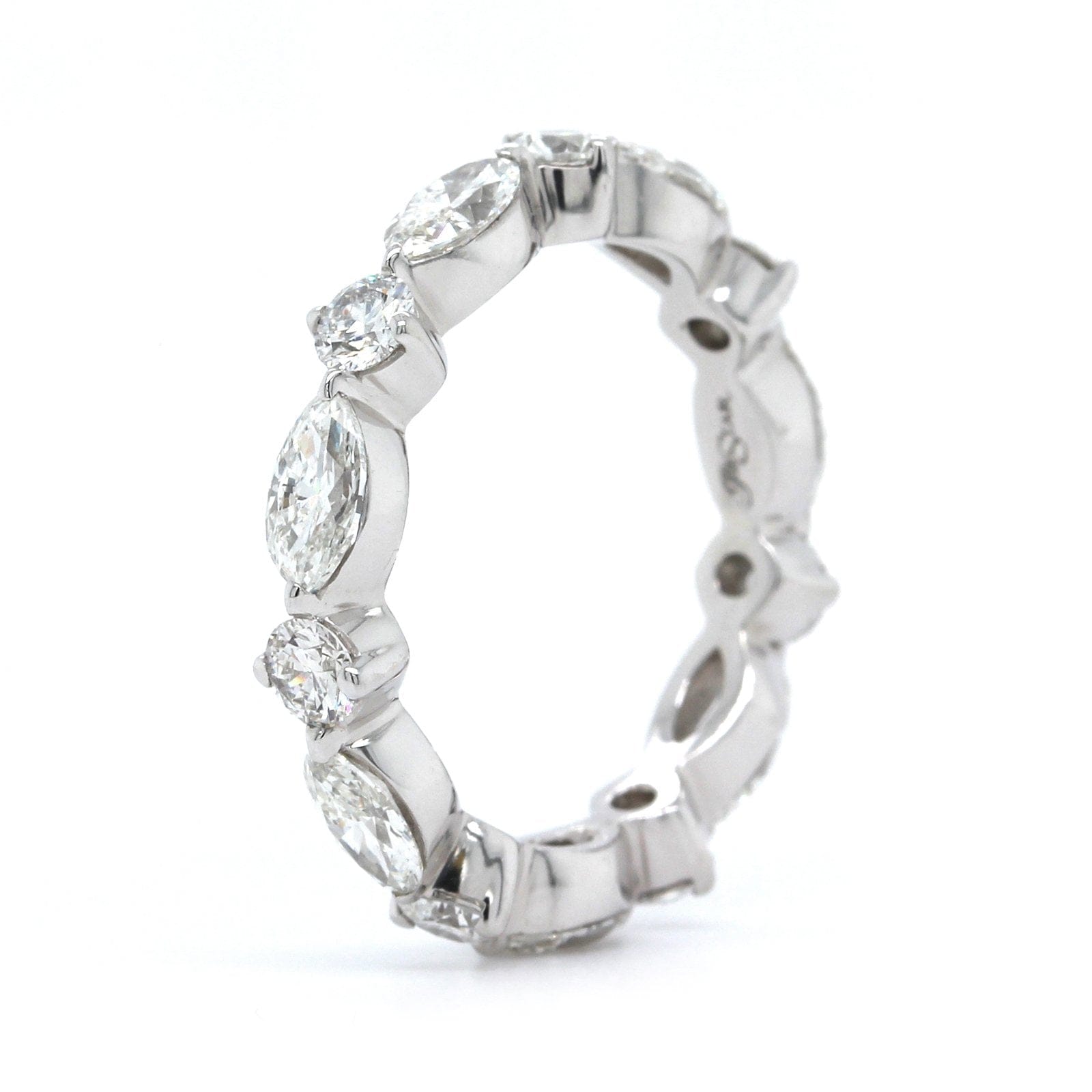 Platinum Alternating Marquise Diamond Eternity Band