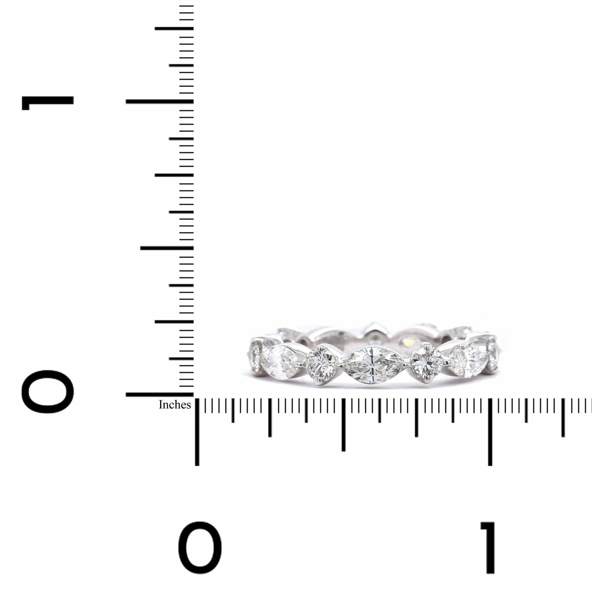 Platinum Alternating Marquise Diamond Eternity Band