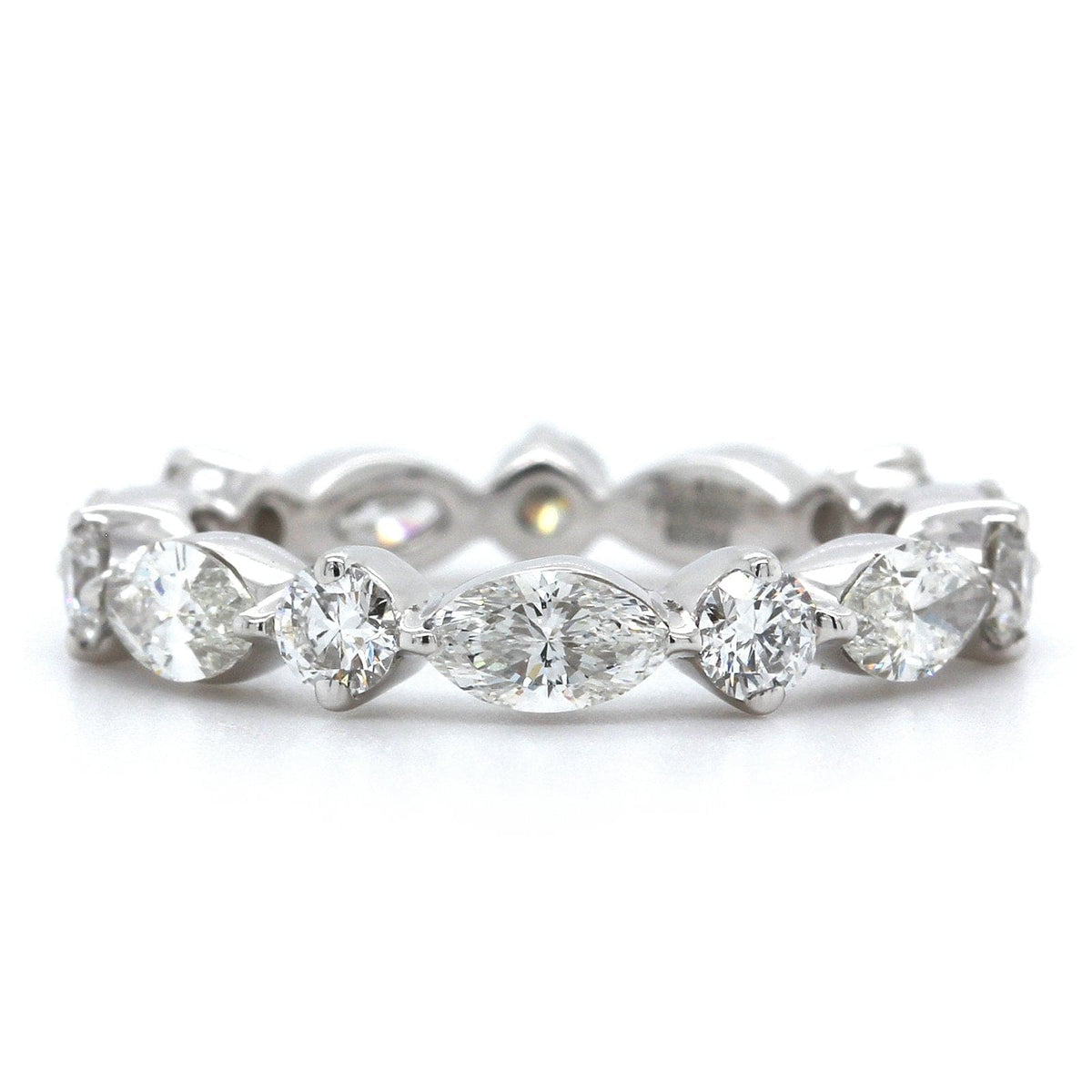 Platinum Alternating Marquise Diamond Eternity Band