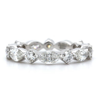 Platinum Alternating Marquise Diamond Eternity Band