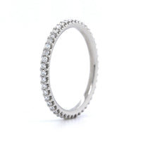 Platinum Shared Prong Diamond Eternity Band
