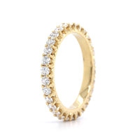 18K Yellow Gold Shared Prong Diamond Eternity Band