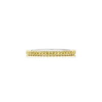 18K White Gold Yellow Diamond Pave Ring