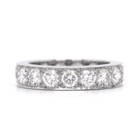 Platinum Bead Set Diamond Eternity Band
