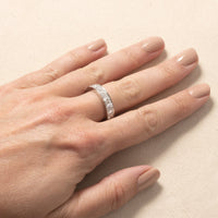 Oscar Heyman Platinum Bead Set Diamond Eternity Band