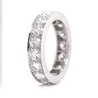 Oscar Heyman Platinum Bead Set Diamond Eternity Band