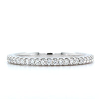 18K White Gold Shared Prong Eternity Diamond Band