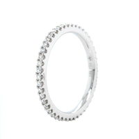 18K White Gold Shared Prong Eternity Diamond Band