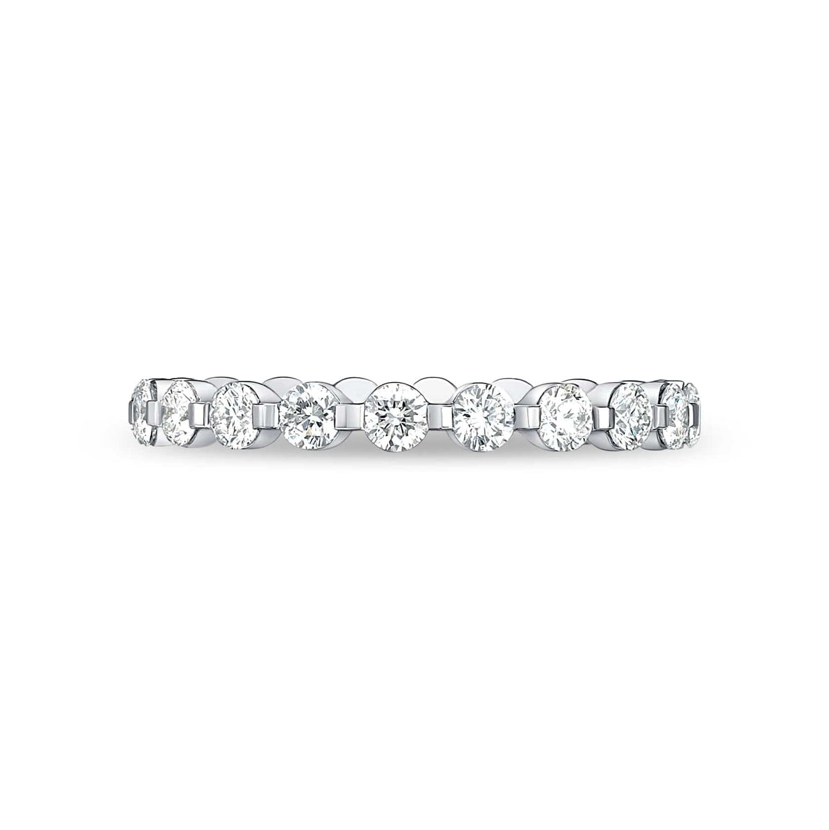 Platinum Single Prong Diamond Eternity Band, Platinum, Long's Jewelers
