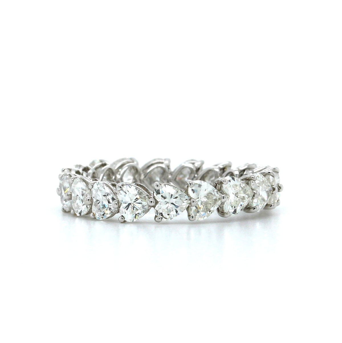Etho Maria 18K White Gold Heart Shape Diamond Eternity Band