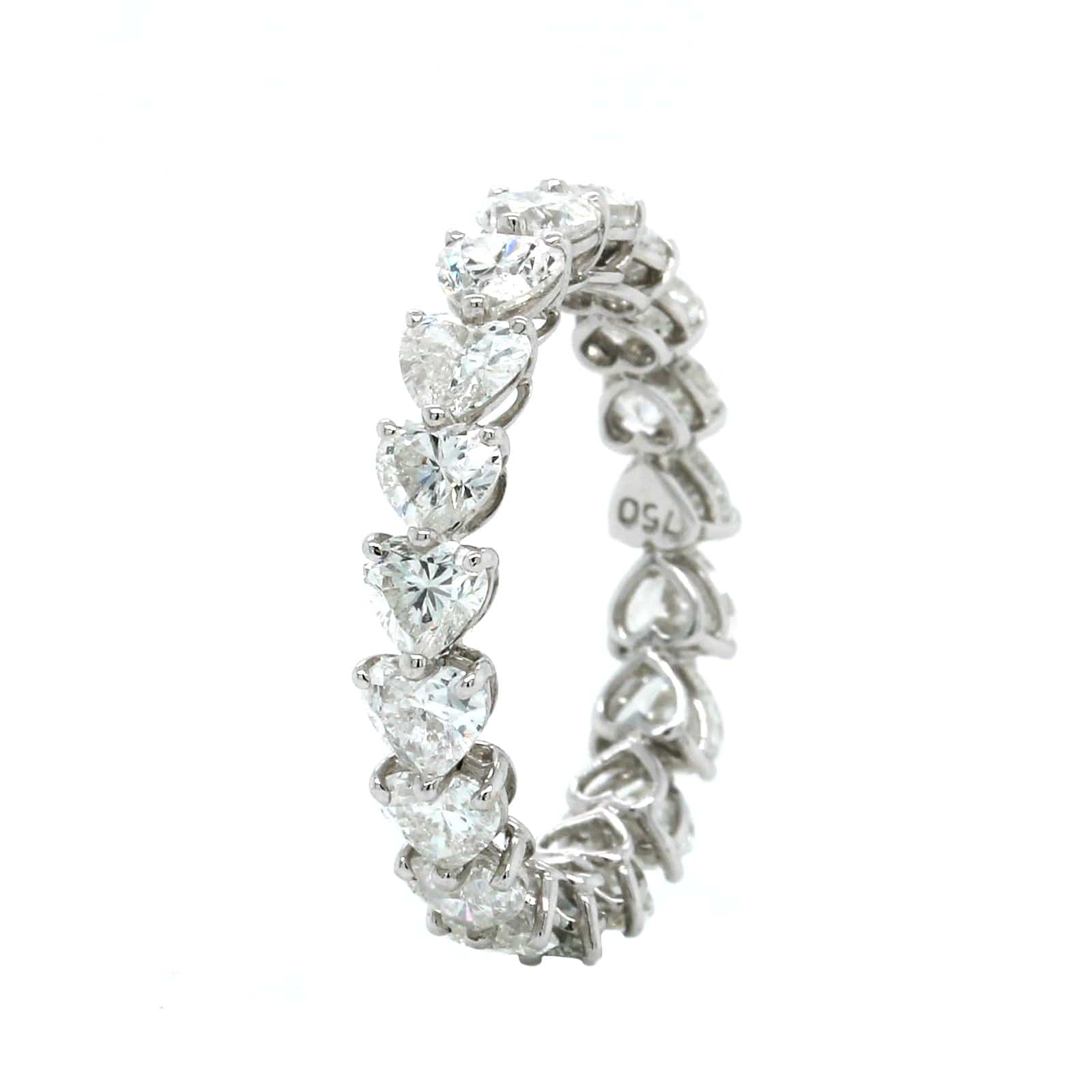 Etho Maria 18K White Gold Heart Shape Diamond Eternity Band