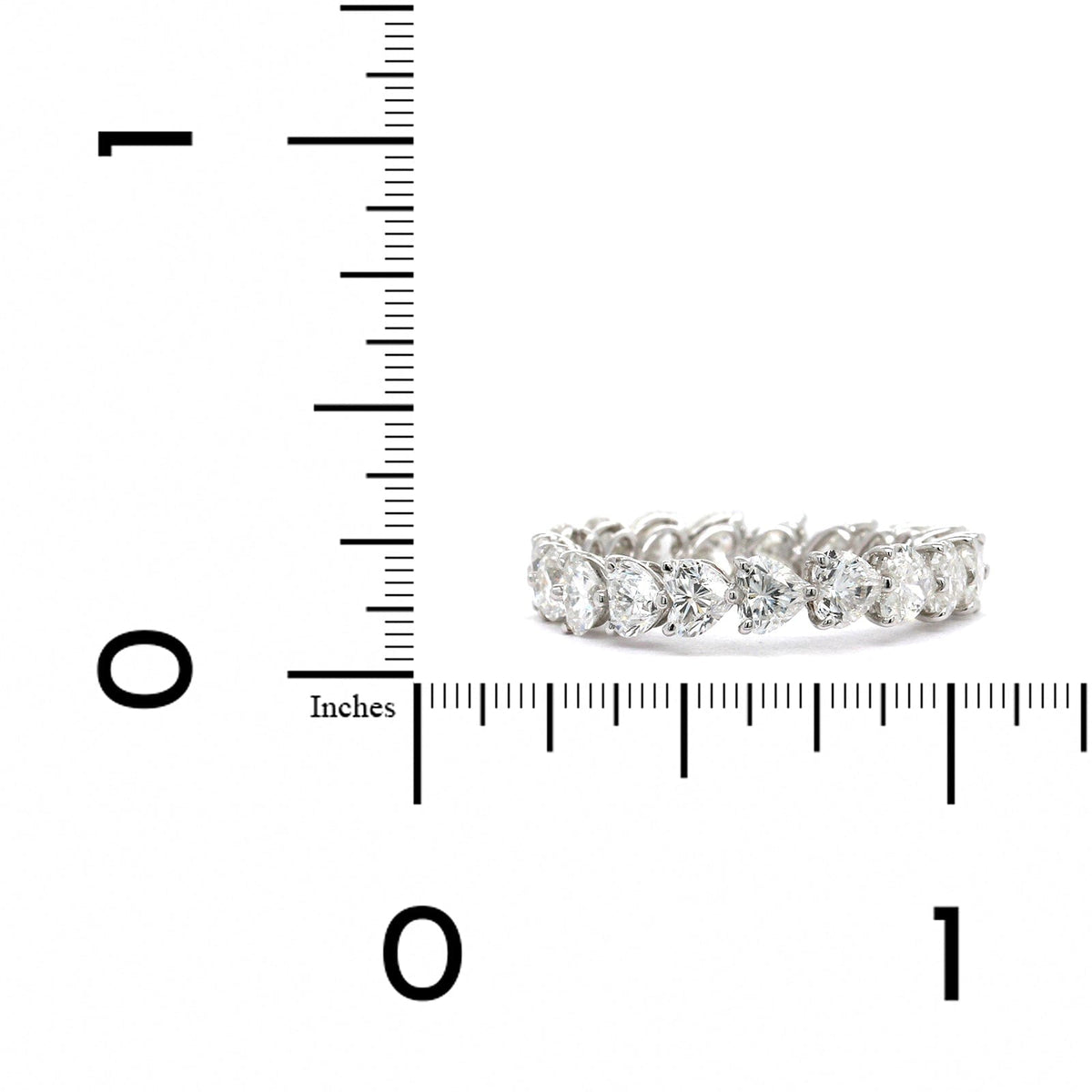 Etho Maria 18K White Gold Heart Shape Diamond Eternity Band