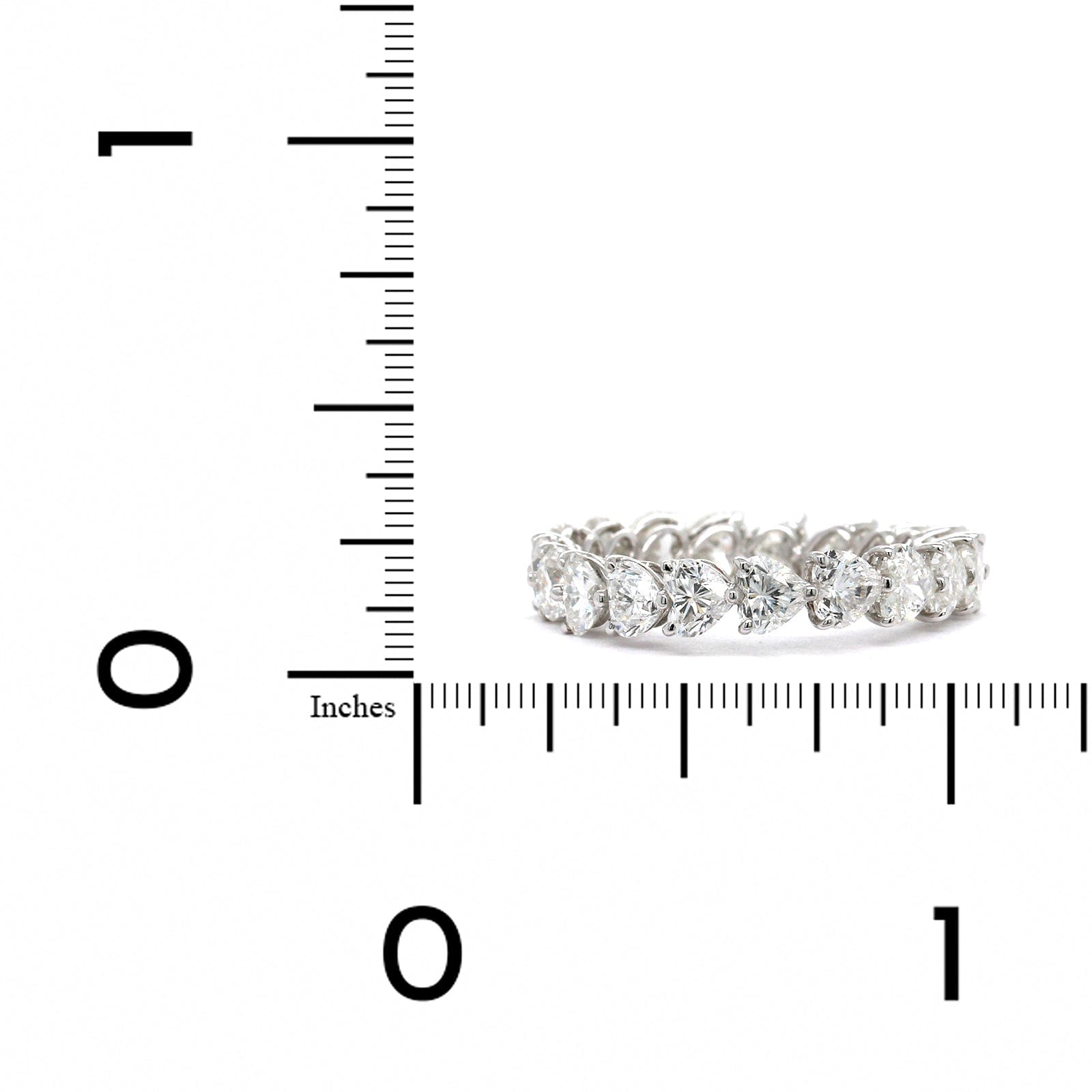Etho Maria 18K White Gold Heart Shape Diamond Eternity Band