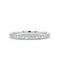 Platinum Bead Set Diamond Eternity Band
