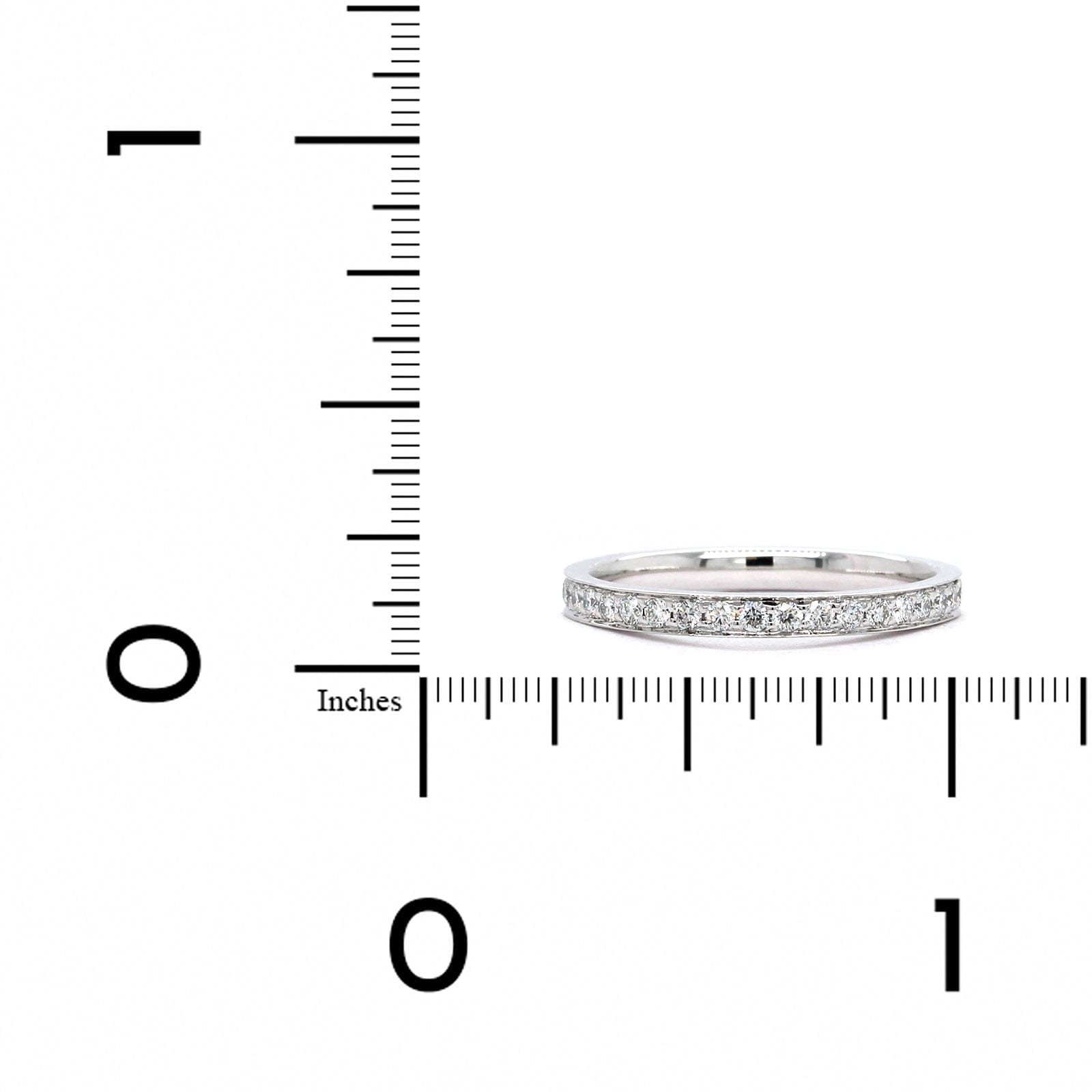 Platinum Bead Set Diamond Eternity Band