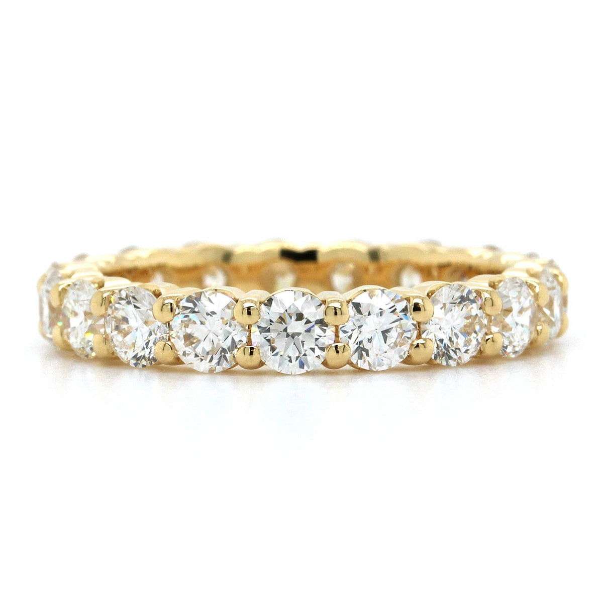 18K Yellow Gold Shared Prong Diamond Eternity Band