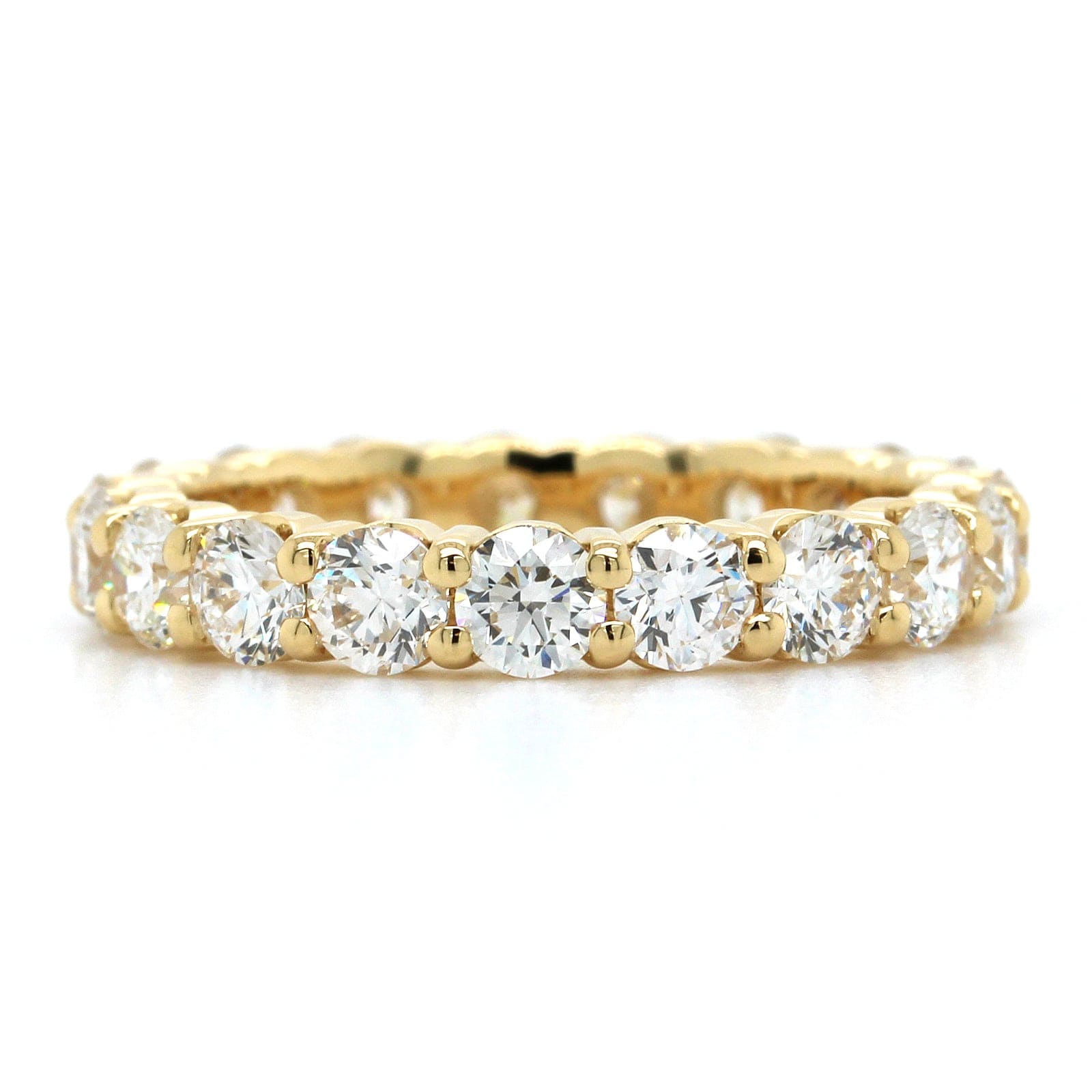 18K Yellow Gold Shared Prong Diamond Eternity Band