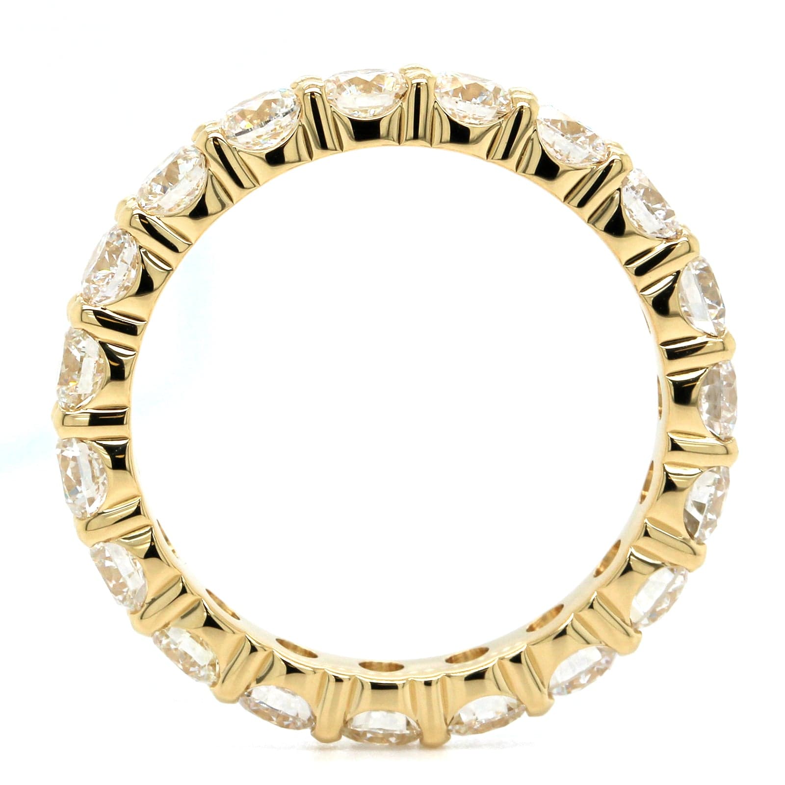 18K Yellow Gold Shared Prong Diamond Eternity Band