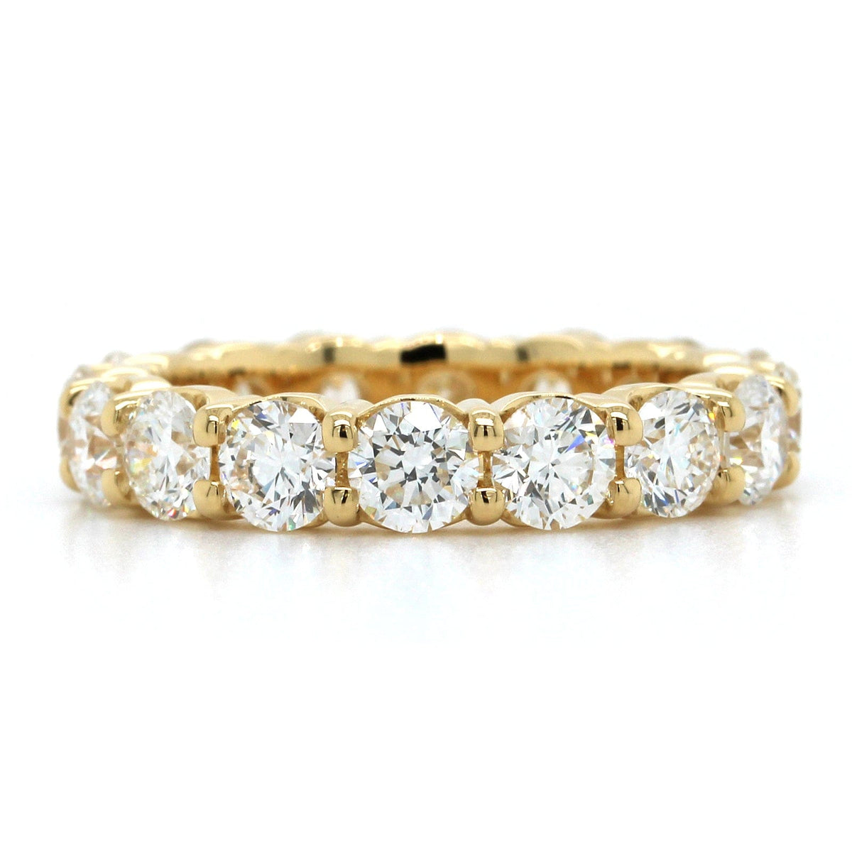 18K Yellow Gold Shared Prong Diamond Eternity Band