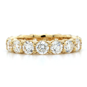 18K Yellow Gold Shared Prong Diamond Eternity Band