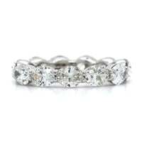 Platinum Shared Prong Oval Cut Diamond Eternity Band