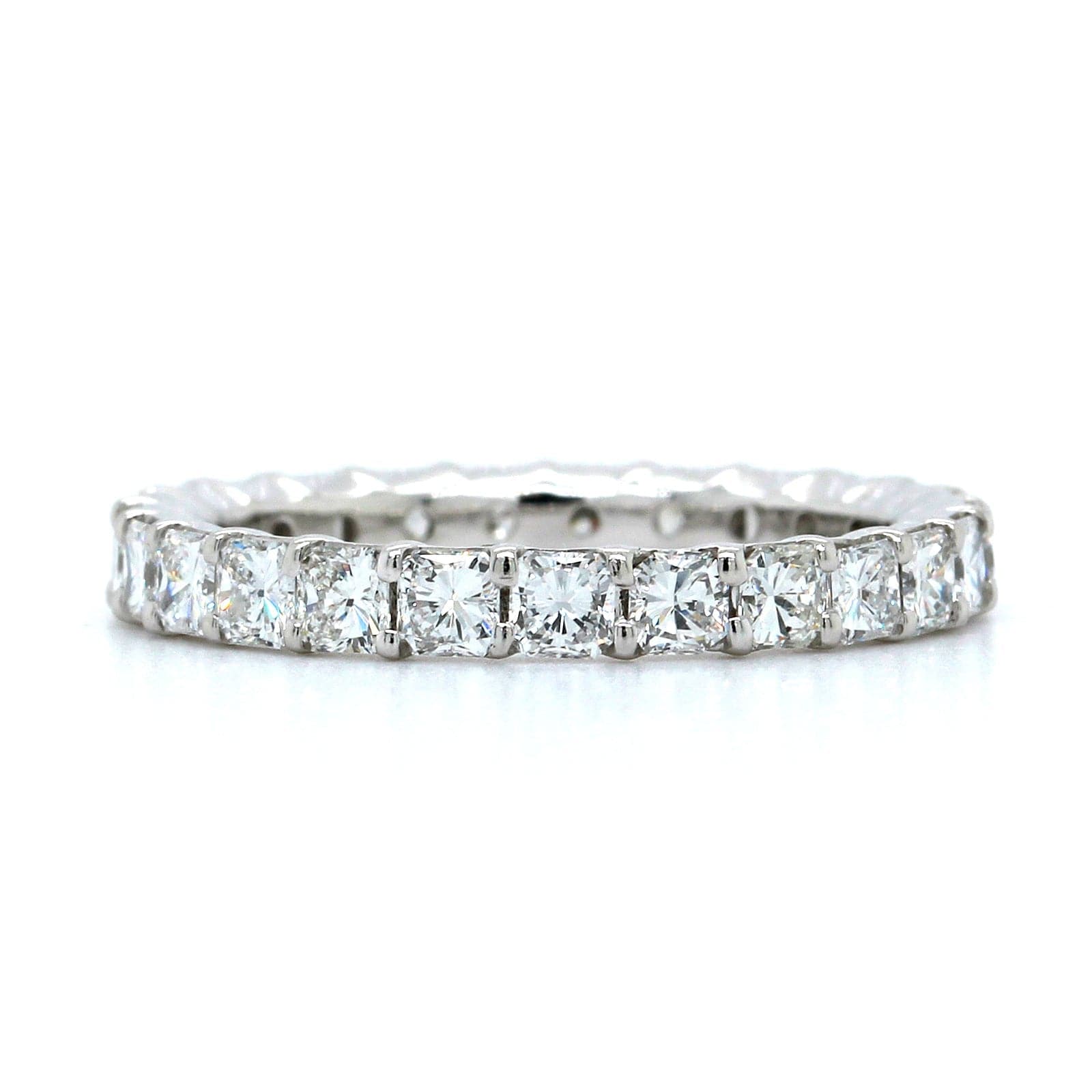 Platinum Radiant Cut Diamond Eternity Band