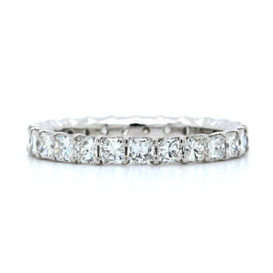 Platinum Radiant Cut Diamond Eternity Band