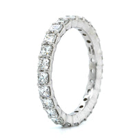 Platinum Radiant Cut Diamond Eternity Band