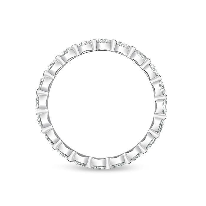 18K White Gold Precious Prong Eternity Band