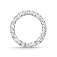 18K White Gold Shared Prong Eternity Oval Diamond Band