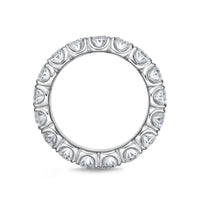 18K White Gold Prong Set Eternity Oval Diamond Band