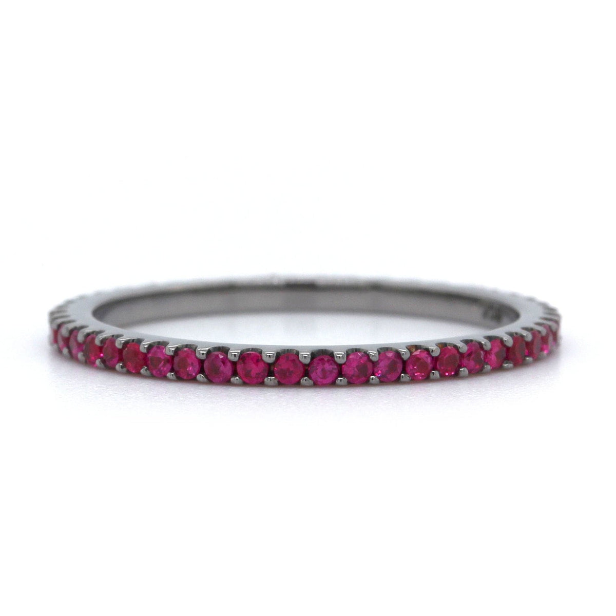 18K White Gold Ruby Eternity Band