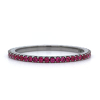 18K White Gold Ruby Eternity Band