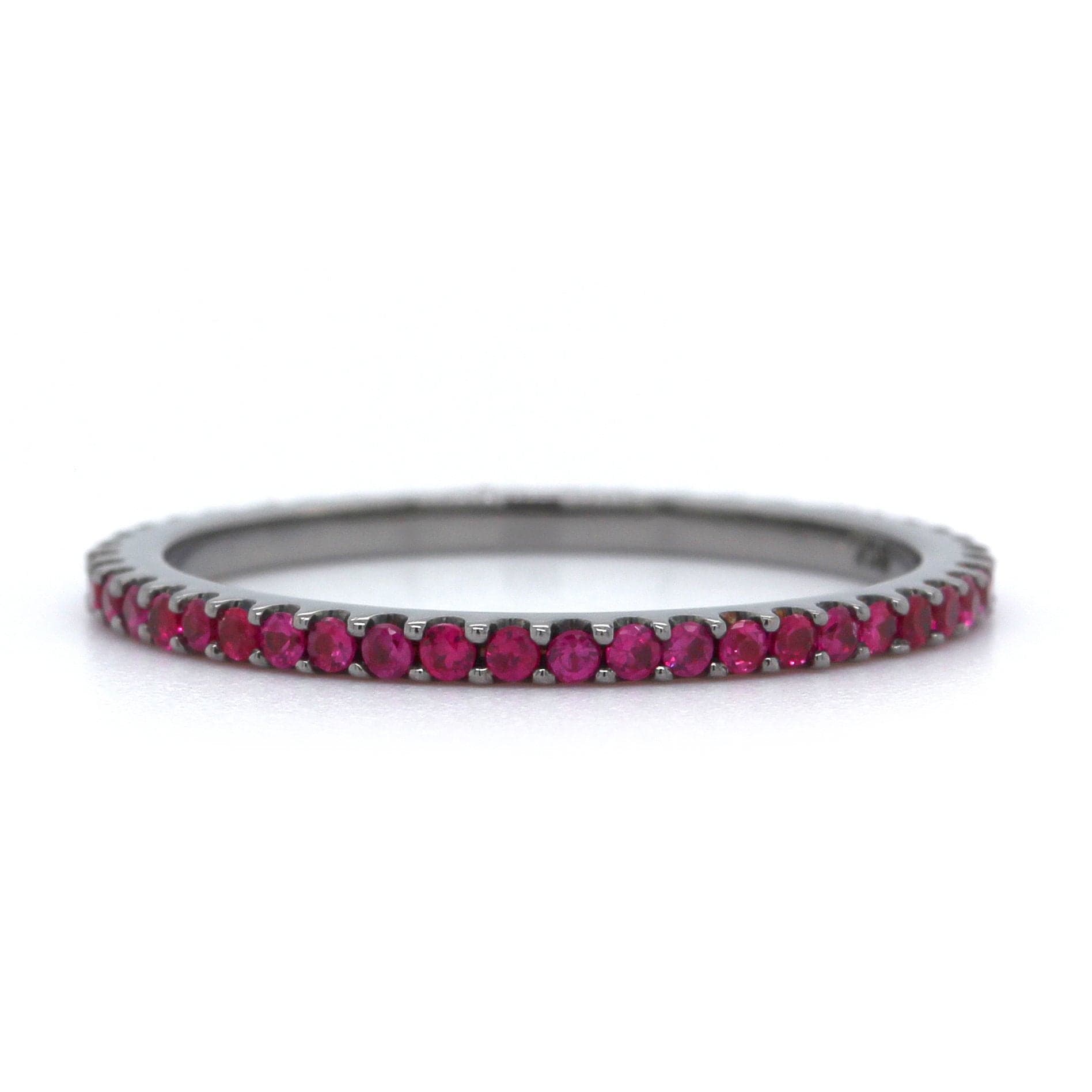 18K White Gold Ruby Eternity Band