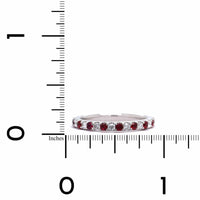 Platinum Prong Set Ruby and Diamond Eternity Band