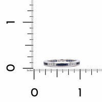 Platinum Channel Set Sapphire and Diamond Band