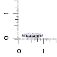 Platinum Prong Set Sapphire and Diamond Band