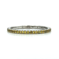 18K White Gold Yellow Sapphire Eternity Band