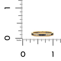 18K Yellow Gold Sapphire and Diamond Eternity Band