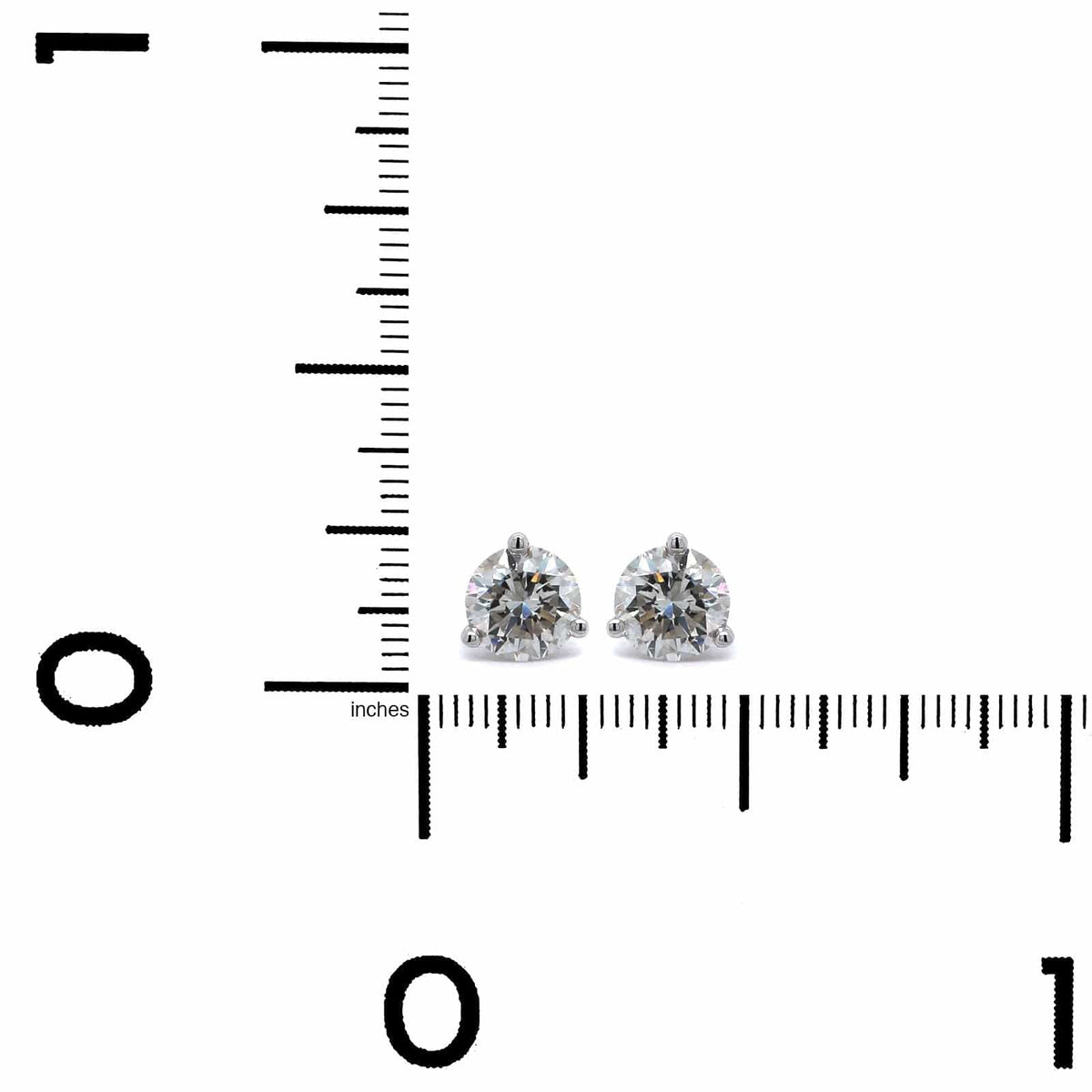 14K White Gold 3/4CTW Diamond Stud Earrings
