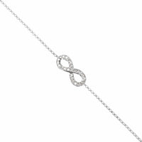 14K White Gold Infinity Symbol Bracelet