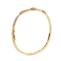 14K Yellow Gold Diamond Bangle