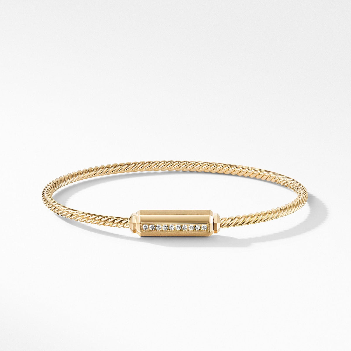 Barrels Bracelet with Diamonds in 18K Gold