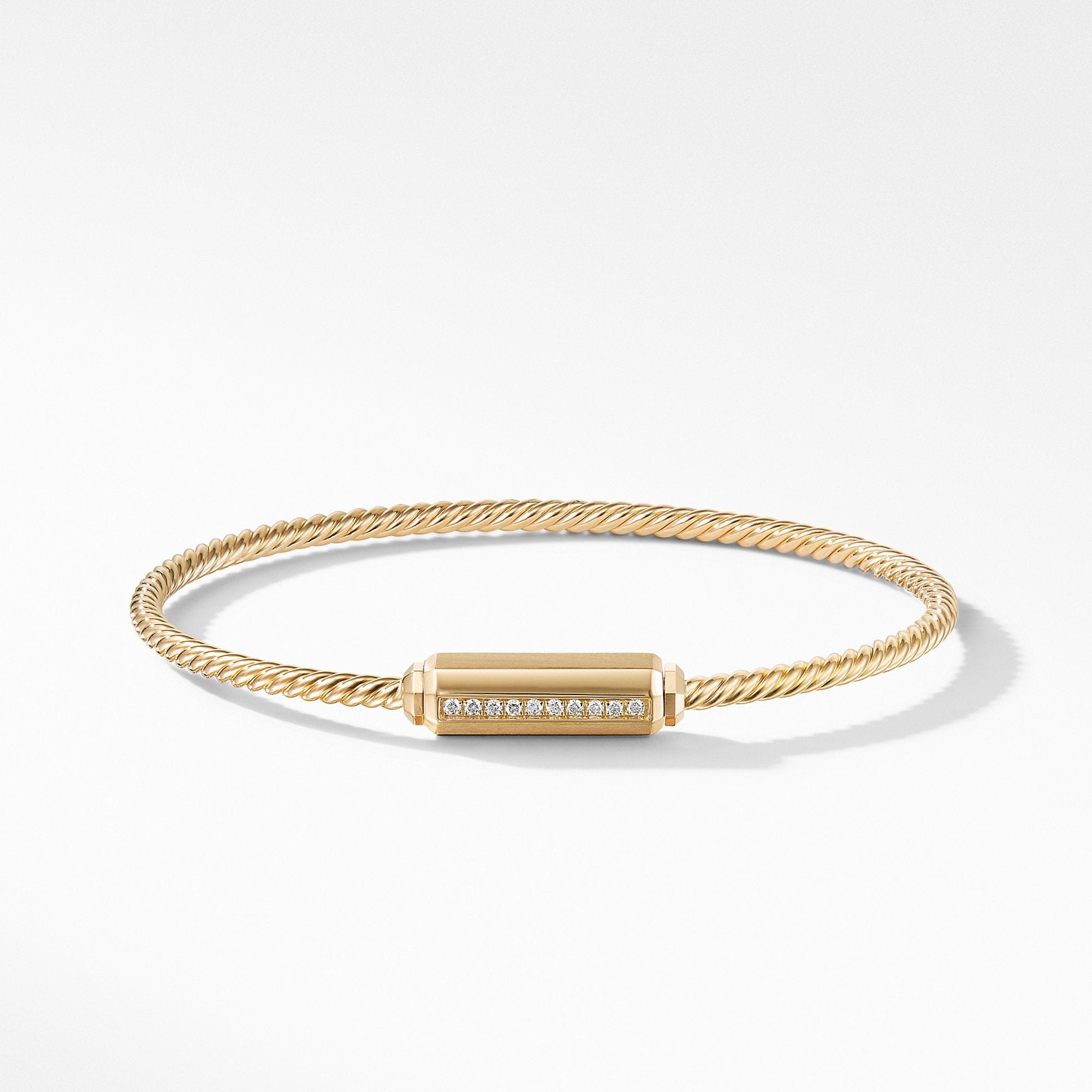 Barrels Bracelet with Diamonds in 18K Gold