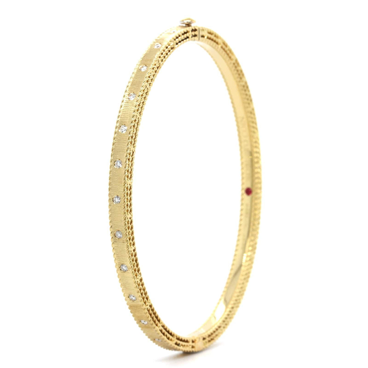 Roberto Coin 18K Yellow Gold Princess Diamond Bangle